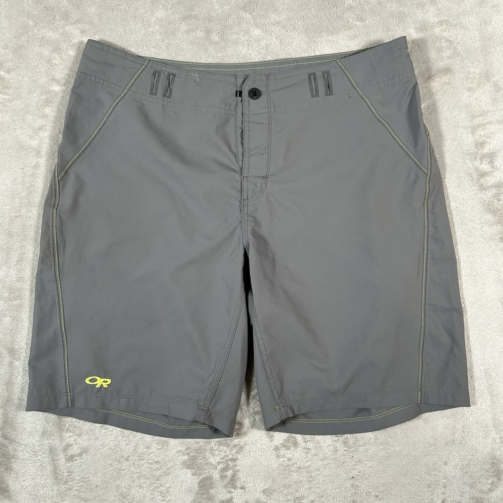 Outdoor Research Backcountry Board Shorts Hybrid Swim 32x9 Mens Gray 51010